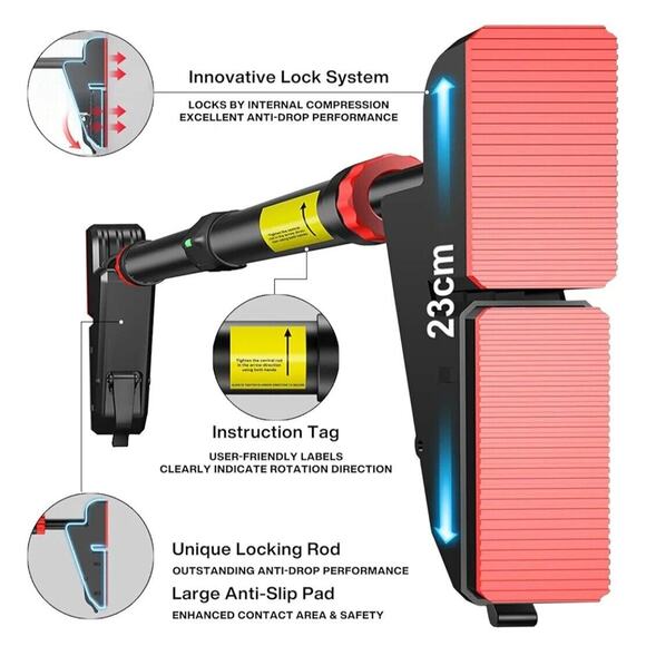 FICTOR Door Pull Up Bar For Doorway, Strength Training Equipment, Adjustable New - Picture 3 of 6